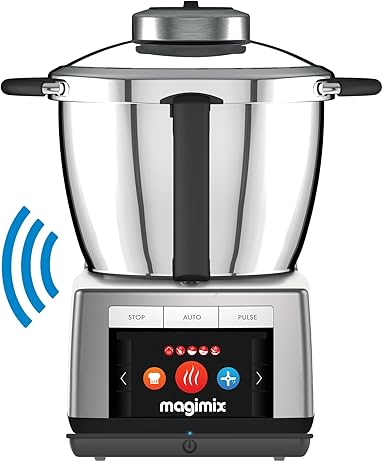 Magimix Cook Expert Conectado - Robot de cozinha multifunções Connect 3,5L, Motor profissional 1700W, Cromo mate