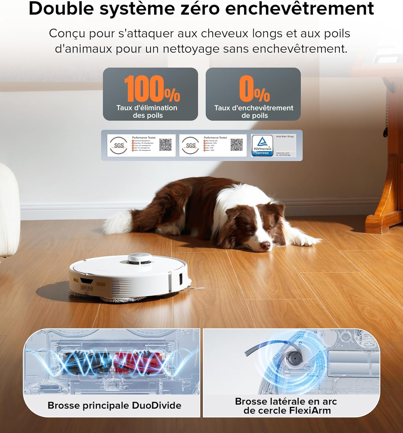 Roborock Qrevo Edge Aspirador e Passa-Mop, 18.500 Pa, Escova e Mopa Extensíveis, Chassi AdaptiLift, Estação Multifuncional, Duplo Sistema Anti-Emaranhamento, Evita Obstáculos, Videochamada