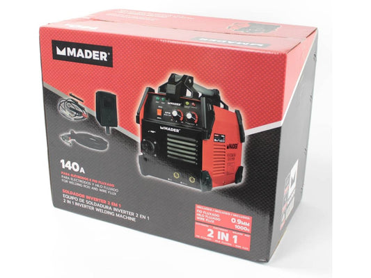 Soldadora Inverter, 3 en 1 - MMA y MIG/MAG, 140A - MADER