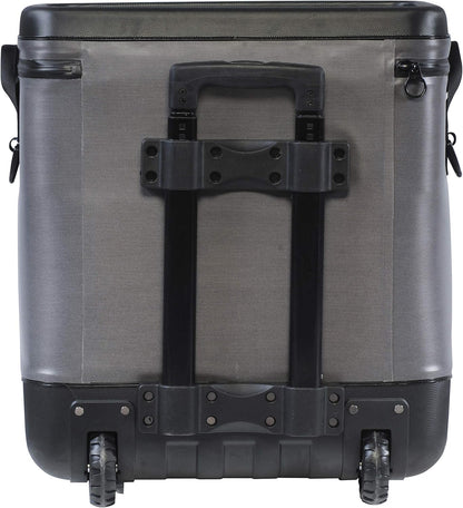 Geleira com rodas Evolution Outdoor, isolada e à prova de vazamentos, EVO Premium, com tampa moldada em ABS, 8 presilhas para acessórios e alça retrátil de 4 níveis.