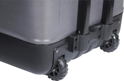 Geleira com rodas Evolution Outdoor, isolada e à prova de vazamentos, EVO Premium, com tampa moldada em ABS, 8 presilhas para acessórios e alça retrátil de 4 níveis.