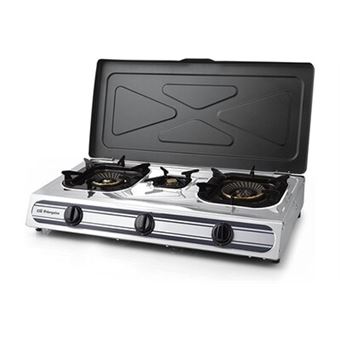 Fo 3510 17144 aço inoxidável gás 2 queimadores inox